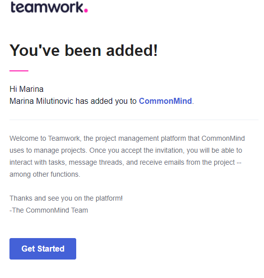 Getting Started in Teamwork